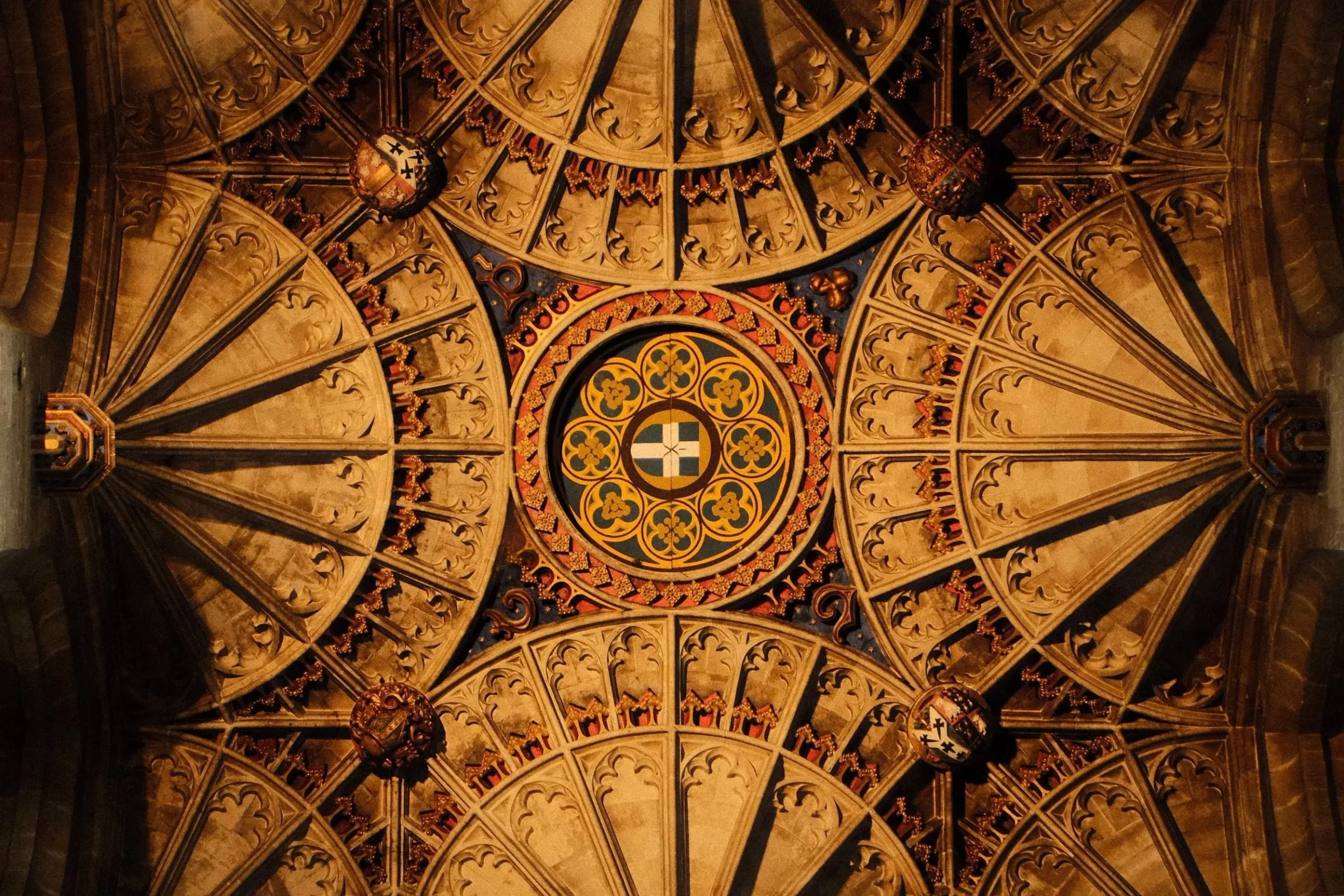 Ceiling details of Canterbury Cathedral