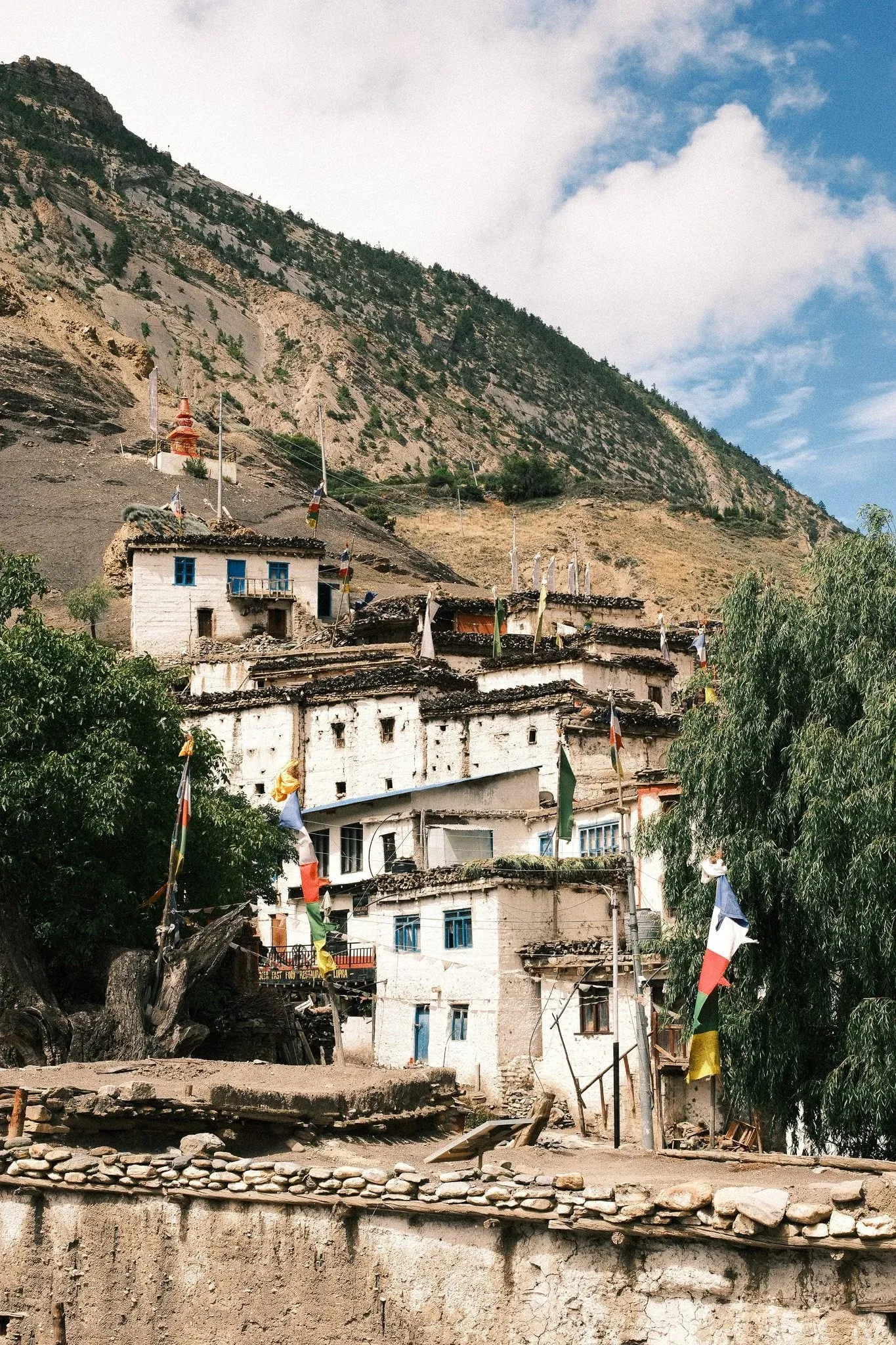 Colour photo of Lubra village in Upper Mustang, Nepal